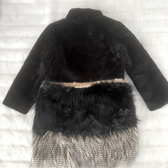 Imoga Collection Freya Long Faux Fur Coat in Black - Picture 11 of 11